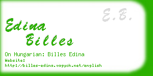 edina billes business card